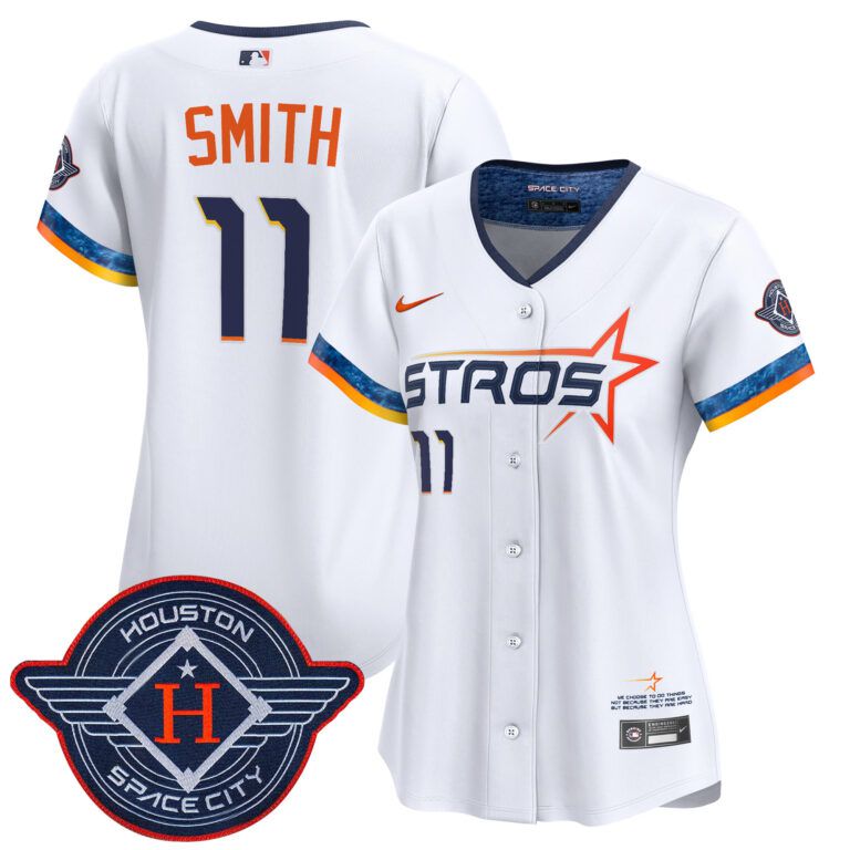 Women Houston Astros #11 Smith white 2025 City Connect Vapor Limited Stitched Jersey